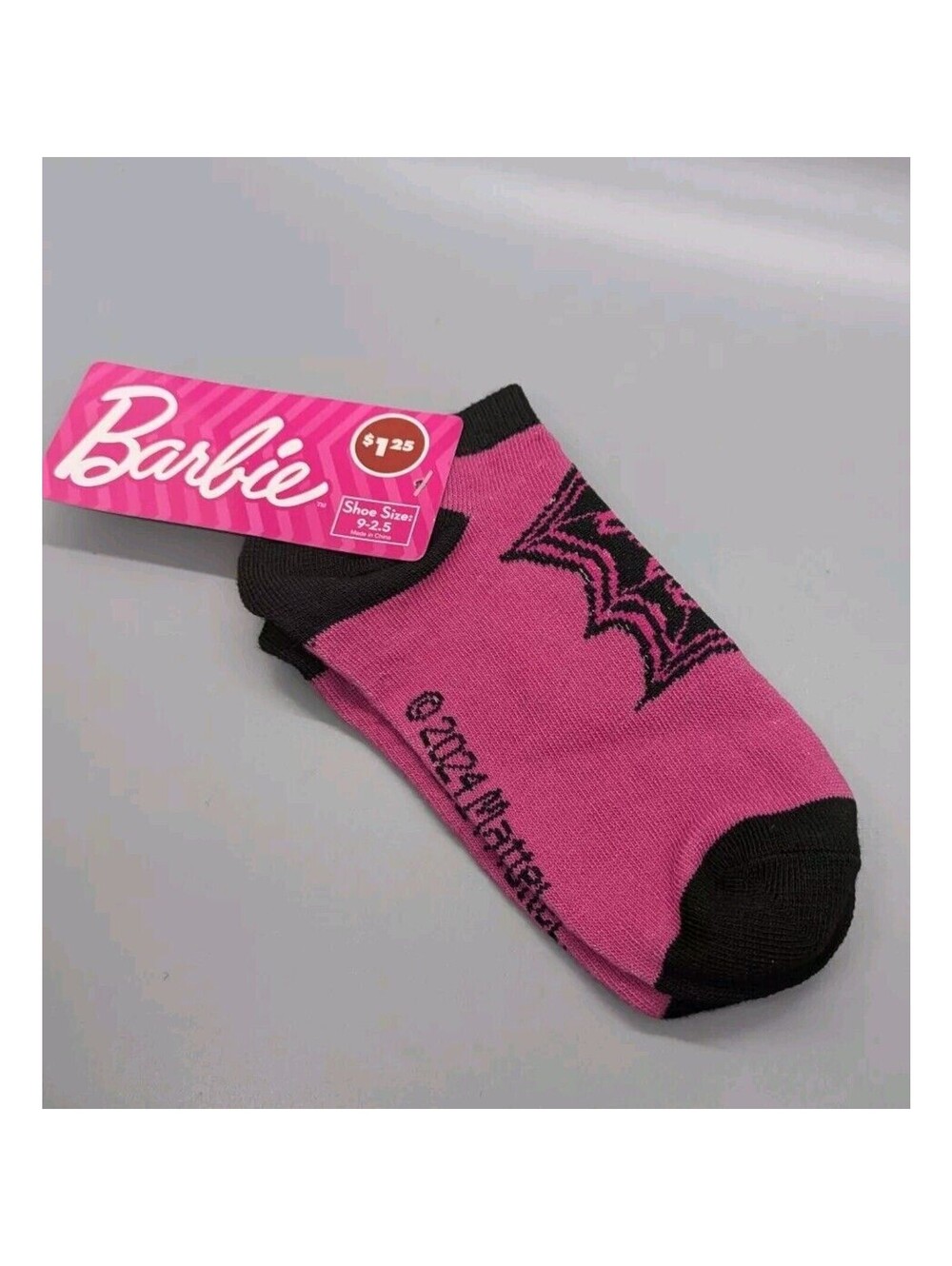 Barbie Halloween Kids Socks Pink Black Spider Web Low Cut Ankle Viral 9-2.5